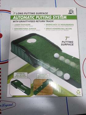 Club Champ 087705095180 Automatic Golf Putting System Black And Green 7 Ft Awt