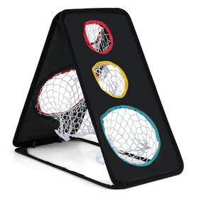 Hcst11105 Costway Dual-sided Golf Chipping Net With 5 Target Holes Triangular Structure Oxford Fabric