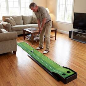 Hcst12837 Costway Putting Green Indoor With Non-slip Base Auto Ball Return 3 Practice Balls Hcst12837 Costway Putting Green Indoor With Non-slip Base Auto Ball Return 3 Practice Balls