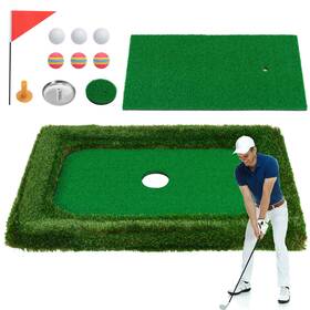 Us-2hcst04988 Costway Rectangular Floating Golf Green For Pool Includes Hitting Mat 6 Balls Us-2hcst04988 Costway Rectangular Floating Golf Green For Pool Includes Hitting Mat 6 Balls
