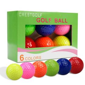 Crestgolf 713653968947 Colored Class Practice Golf Balls Pack Of 6 Mutil