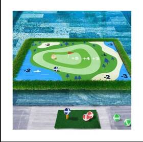 Cupohus 0yym230406shgl Floating Golf Green For Pool Practice Mat Game Up To 4 Players New Open Box