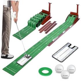 Dlgpm005 Dennly Indoor Golf Putting Mat-green Practice-outdoor - 9.8ft Green Mirror