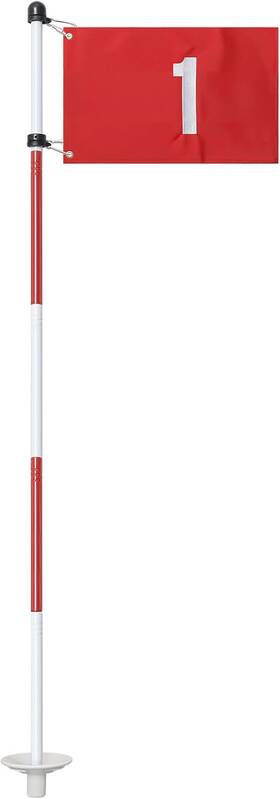 Dittoven 711181272581 Golf Flagstick 6 Ft Hole Flags For Putting Green Double Sided Pin Fl