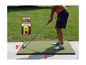 Duffer5x5 Duffer 5x5 Golf Practice Mat Indoor Outdoor Heavy Duty Use Nylon Turf Commerc