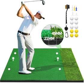 Dzlion 445023384387 5 X 4 Ft Golf Hitting Mat Artificial Turf Practice Indoor Outdoor Thi