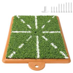Eapele 647535526386 Golf Practice Mat Turf Heavy Duty Rubber Base With Ha