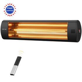 Wm15bk1 East Oak Electric Patio Heater 1500w Wall Mounted Infrared Outdoor Backyard Waterproof