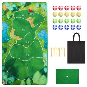 Edge Collections 749569270850 New Golf Game Set - Training Mat With 20 Sticky Balls For Indoor Outdoor Use