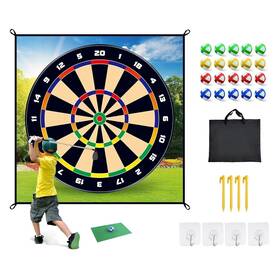 Gpct4764 Edge Collections New Golf Chipping Mat Set With Sticky Balls Ground Stakes Hooks Carrying Bag