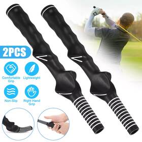 Eeekit 677222038342 2pcs Right-hand Golf Swing Training Grip Standard Teaching Aid Warm Up Trainer