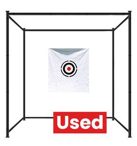 Effluvialtech 198462994941 Used 9.8x9.8ft Foldable Golf Hitting Net Practice Cage Driving Training Aid