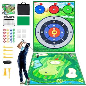 Ember Rock 710946306189 Double-sided Chipping Golf Game Mat And Darts With Clubs Thic Ember Rock 710946306189 Double-sided Chipping Golf Game Mat And Darts With Clubs Thic