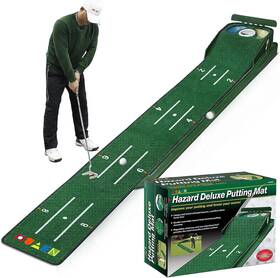 Enhuagolf 705353056031 Golf Putting Green Mat For Indoors With Ball Return And 3 Holes Practice Equi