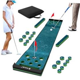 Esg2-tl04-gra0 Eshow Sportec #a01 Golf Pong Game Set 20 In X 10 Ft Putting Green Mat For Indoor And Outdoor