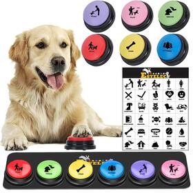 B0c2zkk6dd Esyelec 6 Pcs Dog Talking Button Set - 30s Voice Record Buttons For Pet Communication