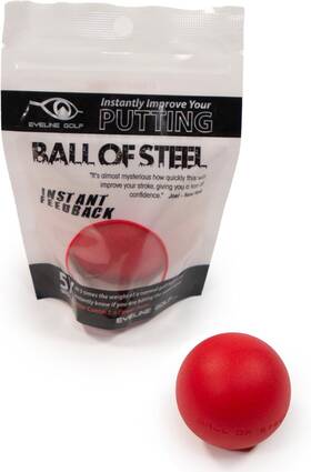 Eyeline Golf 850003725253 Weighted Ball Of Steel Silicon Padding Pack 1 Silver