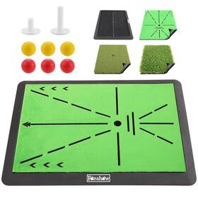 Fanshaw 738242523628 Golf Training Aid Pratice Mat With Longer Swing Path Trajectory 3-in-