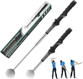 Feffxy 768845612887 Retractable Golf Swing Trainer Warm-up Training Aid Grip Right