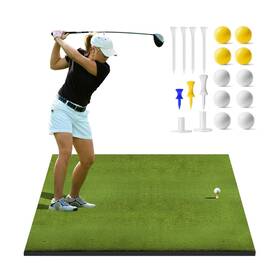 Fidofun 976992544430 Golf Mat 5x4ft Hitting 31mm Artificial Turf Training Swing Ch