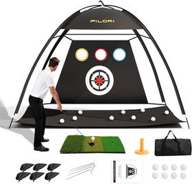 Filori 711181575095 Golf Practice Net 10x7ft Heavy-duty Hitting With Tri-turf Mat 8 Filori 711181575095 Golf Practice Net 10x7ft Heavy-duty Hitting With Tri-turf Mat 8