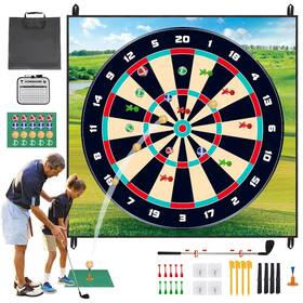Fincome 670724556543 Golf Chipping Game Mat Set Dart Practice Hitting Mats For Adults Inch