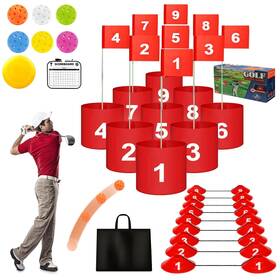 Fincome Gef-06 9 Holes Golf Practice Game With Flag Chipping For Kids And Adults