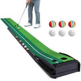 Tl035-3 Fisca 9.9ft Golf Putting Green Mat With Auto Ball Return For Home And Outdoor Use