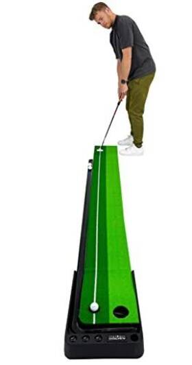 Fitvids 810082435078 Putting Green Mat With Automatic Ball Return 3 Balls Included Regular