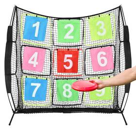 Fgn6589 Flolxnb Xl#fgn6589 Disc Golf Training Net With 9 Targets - Portable Multifunctional Practice
