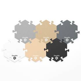 Fluentpet B0crs6vp9d Hextiles - Beiges And Grays 6-pack Talking Dog/cat Button Mat Set
