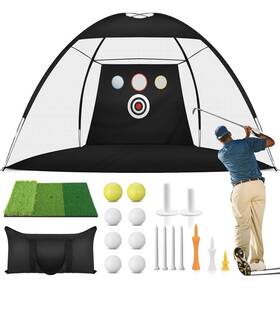 Foshanshi Folitiyuyongpin Youxiangongsi 995578118960 Golf Net 10x7ft Practice With Tri-turf Mat All In 1 Home
