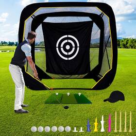 Gagalileo 784196632022 6x6ft Heavy Duty Golf Practice Cage For Indoor Outdoor Use With Artificial Turf