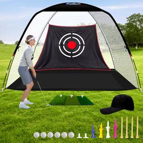 Gagalileo 784196632077 12x7ft Golf Practice Driving Net For Backyard Heavy Duty Hitting With Target