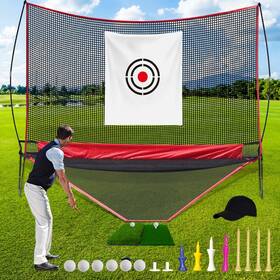 Gagalileo 784196632237 Golf Practice Net With Artificial Turf Mat - 10x8ft Hitting For Backyard