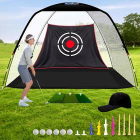 Galileo Sports Llc 313048940932 Gagalileo Golf Practice Net - Including Real Balls/turf Mat/tees/hat/target/bag