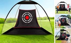 Galileo Sports Llc 756438220816 Golf Hitting Practice Nets For Backyard Driving Heavy Duty Men White Net 10x7ft