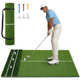 Garvee 0kghjcq83aitxm9gcbdr1gf11l 5x4ft Dual-turf Golf Hitting Mat Thickened Practice Green