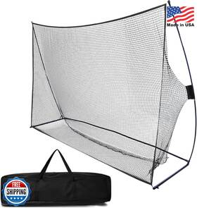 Garvee 199809418038 Golf Net 10x7x3ft Heavy Duty Practice With Carry Bag Black