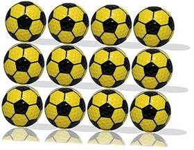 Gbm 098153331836 Yellow Soccer Ball Golf Balls 12-pack Kick Off Your Game With Sporting Style