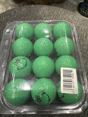 Gbm Golf 098153359922 Grinch Face Balls 12 Pack