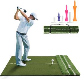 Gccsj 313032146135 Real Feel Golf Hitting Mat Large Double Turf Indoor And Outdoor Pra