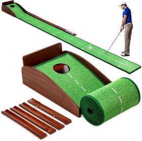 Tiy-gemscream-1907  Gemscream Golf Putting Mat With Auto Ball Return Practice Training Aid For Home Office