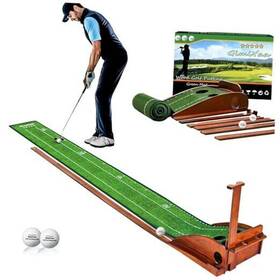 Gimiyaa 313039990939 Gimyaa Golf Putting Mat Green Indoor And Outdoor With Auto Ball Brown