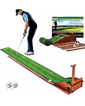 Gimiyaa 313094258272 Gimyaa Golf Putting Mat Green Indoor And Outdoor With Auto Ball Return Game Prac