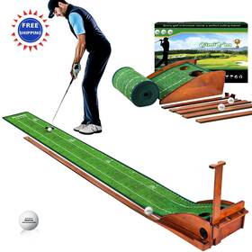 Gefqd001 Gimiyaa Golf Putting Mat Green Indoor Outdoor Auto Ball Return Game Practice