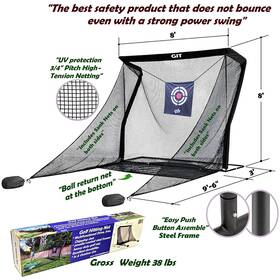 Git 850057577709 Golf Teaching Net Black Nets