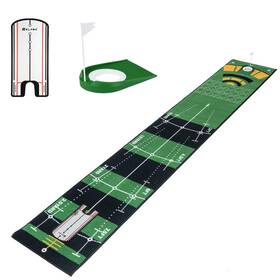 Glanc 717956444504 Golf Putting Practice Mat Set With Alignment Mirror And Cup 20 In X 10 F
