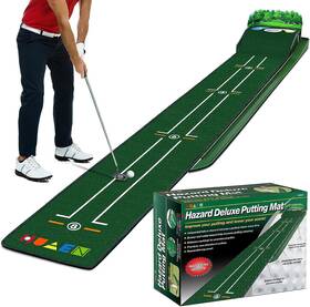 Golf 313050977971 Putting Mat Green Indoor And Outdoor With Ball Return 3 Holes Imp
