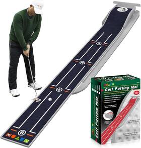 Golf 313095036039 Mini Putting Mat - Indoor/outdoor With Ball Return Alignment Guide And Durabl